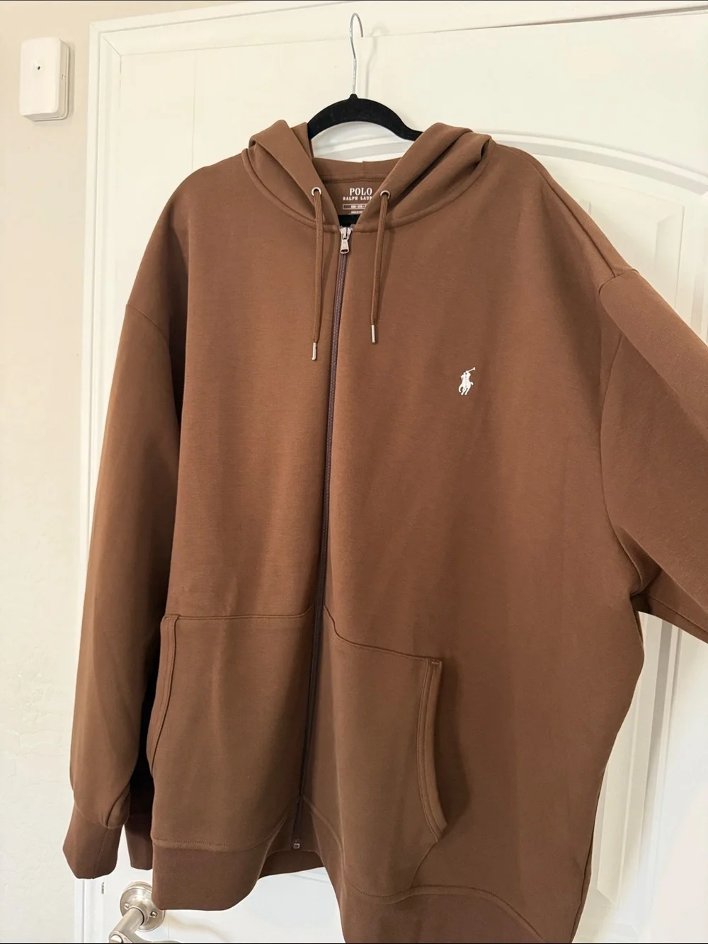 Polo by Ralph Lauren Chest-Embroidered Brown Full-Zip Hoodie
